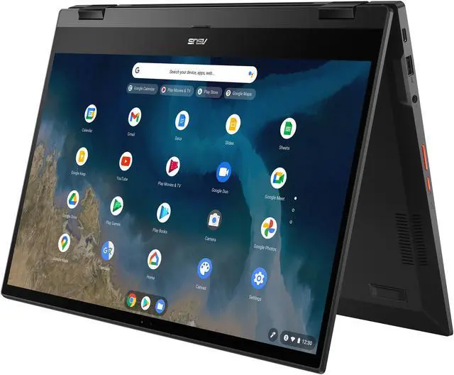 Alt view image 7 of 20 - ASUS Chromebook Flip CM5500FDA-DS344T Chromebook AMD Ryzen 3 3000 Series 3250U (2.60 GHz) 4 GB Memory 64 GB eMMC 15.6" Touchscreen Chrome OS
