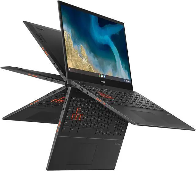 Alt view image 12 of 20 - ASUS Chromebook Flip CM5500FDA-DS344T Chromebook AMD Ryzen 3 3000 Series 3250U (2.60 GHz) 4 GB Memory 64 GB eMMC 15.6" Touchscreen Chrome OS