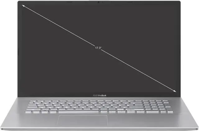 Alt view image 2 of 17 - ASUS VivoBook S17 S712 Thin and Light 17.3" FHD Display, AMD Ryzen 5 5500U CPU, 8 GB DDR4 RAM, 128 GB PCIe NVMe SSD + 1 TB HDD, Windows 10 Home, Transparent Silver, S712UA-DS54