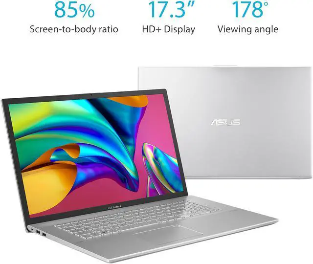 Alt view image 6 of 6 - ASUS VivoBook 17 K712EA Thin and Light Laptop, 17.3" FHD Display, Intel Core i7-1165G7, 16GB DDR4 RAM, 1TB PCIe SSD, Windows 10 Home, Fingerprint, Transparent Silver, K712EA-DS76