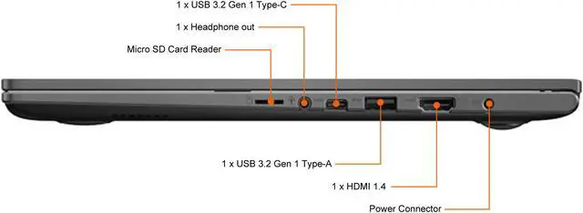 Alt view image 4 of 8 - ASUS Laptop VivoBook K513EA-QB72-CB Intel Core i7 11th Gen 1165G7 (2.80 GHz) 16 GB Memory 512 GB PCIe SSD Intel Iris Xe Graphics 15.6" Windows 10 Home 64-bit