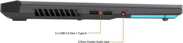 Alt view image 11 of 17 - ASUS ROG Strix G15 (2021) Gaming Laptop, 15.6" 300Hz IPS Type FHD Display, NVIDIA GeForce RTX 3050 Ti, AMD Ryzen 7 5800H, 16GB DDR4, 1TB PCIe NVMe SSD, RGB Keyboard, Windows 10, G513QE-ES76