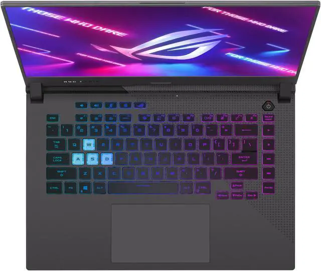 Alt view image 7 of 17 - ASUS ROG Strix G15 (2021) Gaming Laptop, 15.6" 300Hz IPS Type FHD Display, NVIDIA GeForce RTX 3060, AMD Ryzen 9 5900HX, 16GB DDR4, 512GB PCIe NVMe SSD, RGB Keyboard, Windows 10, G513QM-EB94