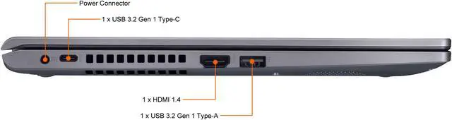 Alt view image 10 of 18 - ASUS VivoBook 15 M515 Thin and Light Laptop, 15.6" IPS FHD Display, AMD Ryzen 7 5700U, 8GB DDR4 RAM, 512GB PCIe SSD, Fingerprint Reader, Windows 10 Home, Slate Gray, M515UA-EB72