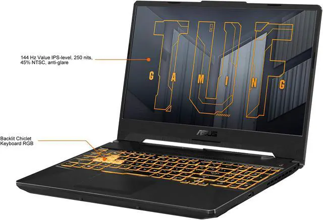 Alt view image 4 of 18 - ASUS TUF Gaming F15 Gaming Laptop, 15.6" 144Hz FHD IPS-Type Display, Intel Core i7-11800H Processor, GeForce RTX 3050 Ti, 16GB DDR4 RAM, 512GB PCIe SSD, Wi-Fi 6, Windows 10 Home, TUF506HEB-DB74