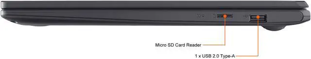 Alt view image 14 of 18 - ASUS Laptop E510 Ultra Thin Laptop, 15.6", Intel Celeron N4020 Processor, 4GB RAM, 256GB PCIe SSD, Windows 10 Home, Star Black, E510MA-RS06
