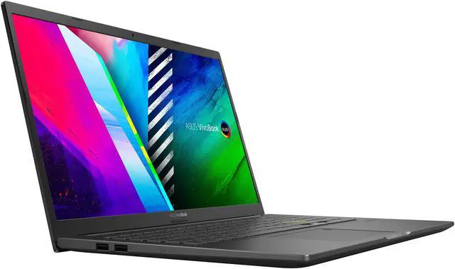 Alt view image 6 of 19 - ASUS VivoBook 15 OLED K513 Laptop, 15.6" OLED Display, Intel i7-1165G7 CPU, NVIDIA GeForce MX350 GPU, 8GB RAM, 512GB PCIe SSD, Fingerprint Reader, Windows 10 Home, Indie Black, K513EQ-NB74