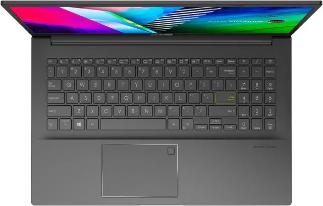 Alt view image 9 of 19 - ASUS VivoBook 15 OLED K513 Laptop, 15.6" OLED Display, Intel i7-1165G7 CPU, NVIDIA GeForce MX350 GPU, 8GB RAM, 512GB PCIe SSD, Fingerprint Reader, Windows 10 Home, Indie Black, K513EQ-NB74