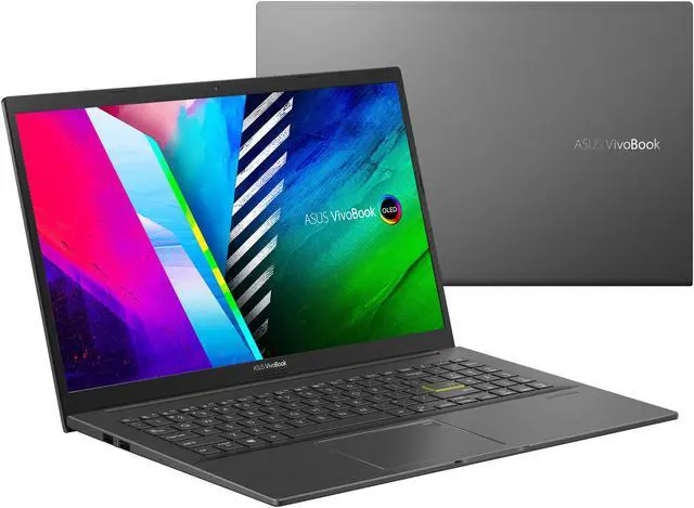Alt view image 19 of 19 - ASUS VivoBook 15 OLED K513 Laptop, 15.6" OLED Display, Intel i7-1165G7 CPU, NVIDIA GeForce MX350 GPU, 8GB RAM, 512GB PCIe SSD, Fingerprint Reader, Windows 10 Home, Indie Black, K513EQ-NB74