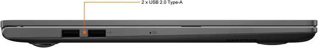 Alt view image 12 of 19 - ASUS VivoBook 15 OLED K513 Laptop, 15.6" OLED Display, Intel i7-1165G7 CPU, NVIDIA GeForce MX350 GPU, 8GB RAM, 512GB PCIe SSD, Fingerprint Reader, Windows 10 Home, Indie Black, K513EQ-NB74