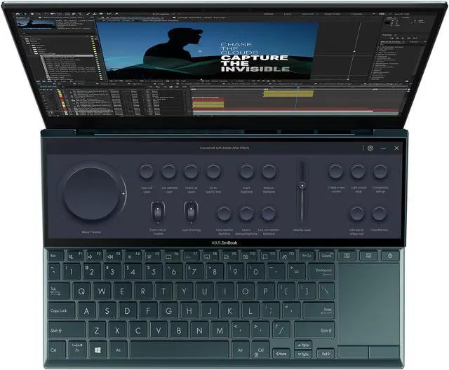 Alt view image 4 of 12 - ASUS ZenBook Duo 14 UX482 14" FHD NanoEdge Touch Display, Intel Evo Platform, Core i7-1195G7, 8GB RAM, 512GB PCIe SSD, Innovative ScreenPad Plus, Windows 10 Home, Celestial Blue, UX482EAR-DB71T - OEM