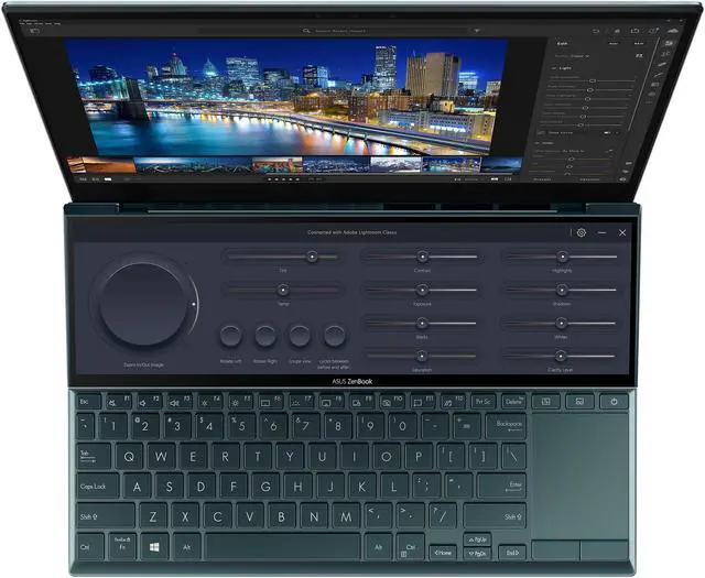 Alt view image 6 of 12 - ASUS ZenBook Duo 14 UX482 14" FHD NanoEdge Touch Display, Intel Evo Platform, Core i7-1195G7, 8GB RAM, 512GB PCIe SSD, Innovative ScreenPad Plus, Windows 10 Home, Celestial Blue, UX482EAR-DB71T - OEM
