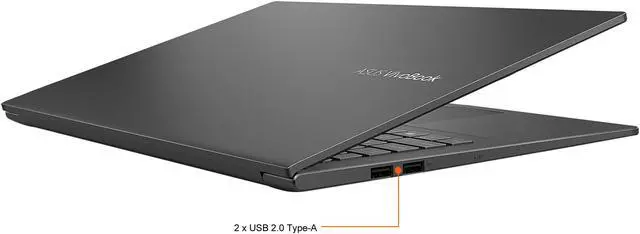 Alt view image 8 of 9 - ASUS VivoBook 15 OLED K513 Thin & Light Laptop, 15.6" OLED Display, Intel i7-1165G7 CPU, NVIDIA GeForce MX350, 16GB RAM, 512GB PCIe SSD, Fingerprint Reader, Windows 10 Home, Indie Black, K513EQ-PB79