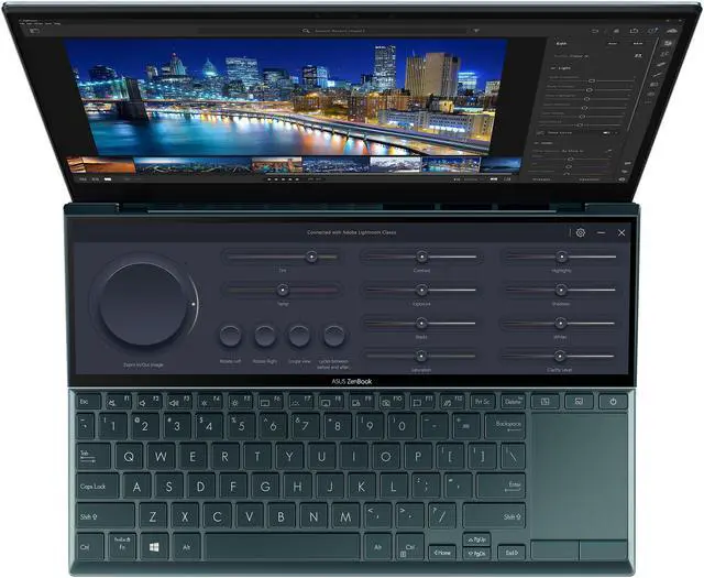 Alt view image 8 of 11 - ASUS ZenBook Duo 14 UX482 14" FHD Touch Display, Intel Evo Platform, Core i5-1155G7, 8GB RAM, 512GB PCIe SSD, ScreenPad Plus, Windows 10 Home, Wifi 6, Celestial Blue, UX482EAR-EB51T