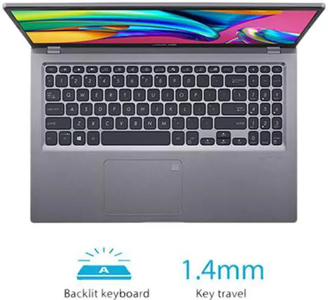 Alt view image 4 of 7 - ASUS VivoBook 15 F515 Thin and Light Laptop, 15.6" FHD Display, Intel i5-1135G7 Processor, Iris Xe Graphics, 8GB DDR4 RAM, 512GB SSD, Fingerprint, Windows 11 Home, Slate Grey, F515EA-DH55