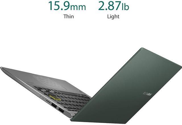 Alt view image 3 of 8 - ASUS VivoBook S14 S435 Laptop, 14" FHD Display, Intel Evo Platform, i7-1165G7 CPU, 8GB RAM, 512GB PCIe SSD, Windows 11 Home, AI Noise-Cancellation, Deep Green, S435EA-DH71-GR