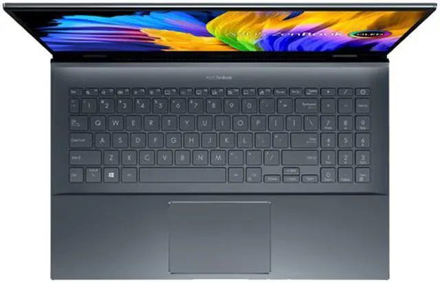 Alt view image 4 of 13 - ASUS ZenBook Pro 15 OLED Laptop 15.6" FHD Touch Display, AMD Ryzen 9 5900HX CPU, NVIDIA GeForce RTX 3050 Ti GPU, 16GB RAM, 1TB PCIe SSD, Windows 11 Pro, Pine Grey, UM535QE-XH91T