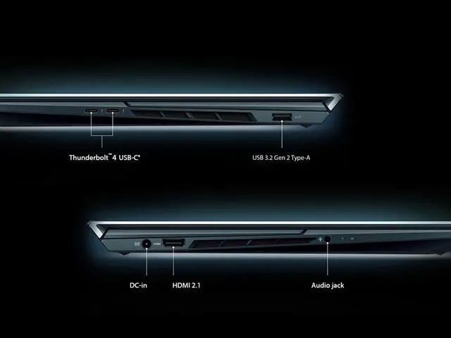 Alt view image 10 of 12 - ASUS ZenBook Pro Duo 15 OLED UX582 Laptop, 15.6" OLED 4K UHD Touch Display, Intel Core i9-11900H, 32GB, 1TB, GeForce RTX 3080 Laptop GPU, ScreenPad Plus, Windows 11 Pro, Celestial Blue, UX582HS-XH99T
