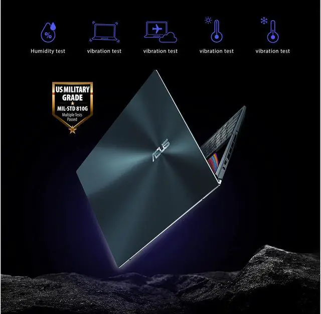 Alt view image 11 of 12 - ASUS ZenBook Pro Duo 15 OLED UX582 Laptop, 15.6" OLED 4K UHD Touch Display, Intel Core i9-11900H, 32GB, 1TB, GeForce RTX 3080 Laptop GPU, ScreenPad Plus, Windows 11 Pro, Celestial Blue, UX582HS-XH99T