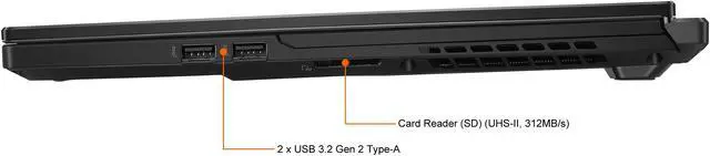 Alt view image 12 of 20 - ASUS ROG Zephyrus S17 (2021) Gaming Laptop, 17.3" 120Hz 4K Display, NVIDIA GeForce RTX 3080, Intel Core i9-11900H, 32GB DDR4, 3TB SSD, Per-Key RGB Keyboard, Thunderbolt 4, Windows 10 Pro, GX703HS-XB99