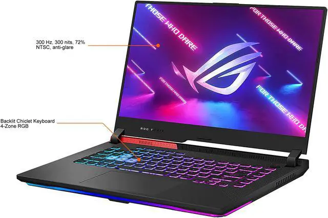 Alt view image 4 of 11 - ASUS ROG Strix G - 15.6" 300 Hz - AMD Ryzen 9 5000 Series 5900HX (3.30GHz) - AMD Radeon RX 6800M - 16 GB DDR4 - 512 GB PCIe SSD - Windows 11 Home 64-bit - Gaming Laptop (G513QY-DH99-CA )