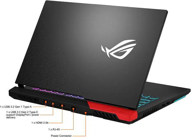 Alt view image 9 of 11 - ASUS ROG Strix G - 15.6" 300 Hz - AMD Ryzen 9 5000 Series 5900HX (3.30GHz) - AMD Radeon RX 6800M - 16 GB DDR4 - 512 GB PCIe SSD - Windows 11 Home 64-bit - Gaming Laptop (G513QY-DH99-CA )