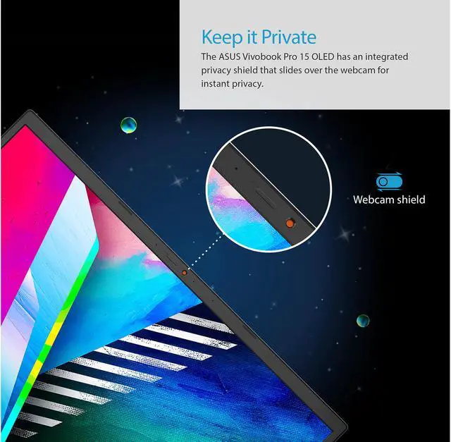 Alt view image 7 of 10 - ASUS VivoBook Pro 15 OLED Ultra Slim Laptop, 15.6" FHD OLED Display, AMD Ryzen 7 5800H CPU, NVIDIA GeForce RTX 3050, 16GB RAM, 512GB SSD, Windows 11 Home, Quiet Blue, M3500QC-DS71