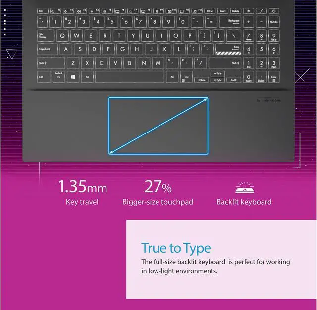 Alt view image 8 of 10 - ASUS VivoBook Pro 15 OLED Ultra Slim Laptop, 15.6" FHD OLED Display, AMD Ryzen 7 5800H CPU, NVIDIA GeForce RTX 3050, 16GB RAM, 512GB SSD, Windows 11 Home, Quiet Blue, M3500QC-DS71