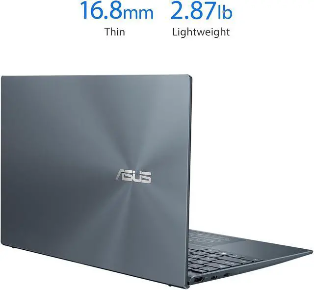 Alt view image 7 of 8 - ASUS ZenBook 14 Ultra-Slim Laptop 14" FHD Display, AMD Ryzen 9 5900HX CPU, AMD Radeon Graphics, 16GB RAM, 1TB PCIe SSD, NumberPad, Windows 11 Pro, Pine Grey, UM425QA-XH99