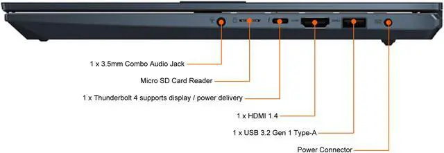 Alt view image 13 of 20 - ASUS VivoBook Pro 15 OLED Slim Laptop, 15.6" FHD OLED Display, Intel Core i5-11300H CPU, NVIDIA GeForce GTX 1650 Max-Q, 8GB RAM, 512GB SSD, Windows 11 Home, Quiet Blue, K3500PH-DB51