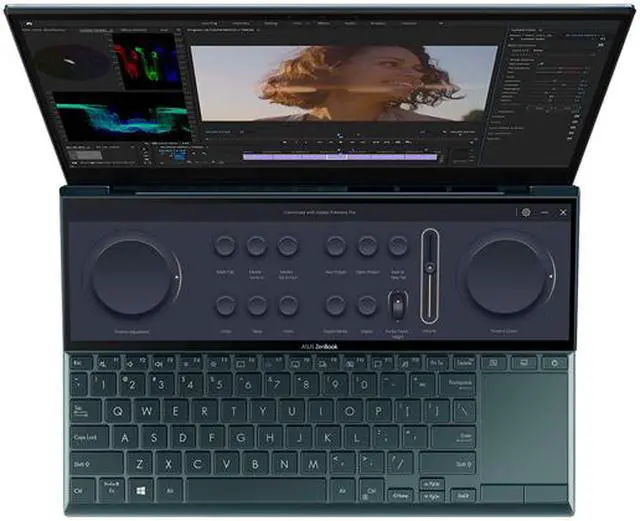 Alt view image 7 of 9 - ASUS ZenBook Duo 14 UX482 14" FHD NanoEdge Touch Display, Core i7-1195G7, GeForce MX450, 32GB RAM, 1TB SSD, Innovative ScreenPad Plus, Windows 11 Pro, Wifi 6E, Celestial Blue, UX482EGR-XB77T