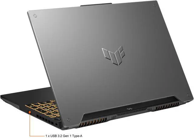 Alt view image 13 of 13 - ASUS TUF Gaming F15 (2022) Gaming Laptop, 15.6" 300Hz FHD Display, Intel Core i7-12700H, GeForce RTX 3060, 16GB DDR5, 1TB PCIe SSD, Thunderbolt 4, Wi-Fi 6, Windows 11 Home, Mecha Gray, FX507ZM-ES74