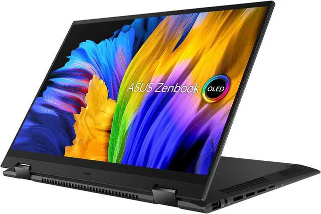 Alt view image 3 of 11 - ASUS ZenBook 14 Flip OLED AMD Ryzen 7 5800H 16GB Memory 512 GB PCIe SSD AMD Radeon Graphics 14.0" Touch Screen 2880 x 1800 Convertible 2-in-1 Laptop Windows 11 Home 64-bit UN5401QA-DH71T