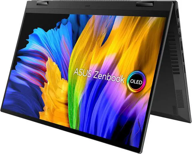 Alt view image 4 of 11 - ASUS ZenBook 14 Flip OLED AMD Ryzen 7 5800H 16GB Memory 512 GB PCIe SSD AMD Radeon Graphics 14.0" Touch Screen 2880 x 1800 Convertible 2-in-1 Laptop Windows 11 Home 64-bit UN5401QA-DH71T