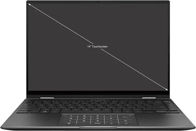 Alt view image 2 of 11 - ASUS ZenBook 14 Flip OLED AMD Ryzen 7 5800H 16GB Memory 512 GB PCIe SSD AMD Radeon Graphics 14.0" Touch Screen 2880 x 1800 Convertible 2-in-1 Laptop Windows 11 Home 64-bit UN5401QA-DH71T