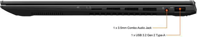 Alt view image 8 of 11 - ASUS ZenBook 14 Flip OLED AMD Ryzen 7 5800H 16GB Memory 512 GB PCIe SSD AMD Radeon Graphics 14.0" Touch Screen 2880 x 1800 Convertible 2-in-1 Laptop Windows 11 Home 64-bit UN5401QA-DH71T