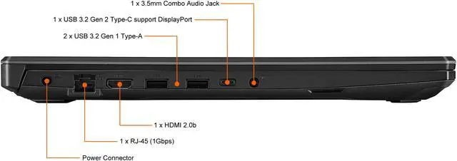 Alt view image 12 of 18 - ASUS TUF Gaming F17 Gaming Laptop, 17.3" 144Hz FHD IPS-Type Display, Intel Core i5-11400H Processor, GeForce RTX 3050, 8GB DDR4 RAM, 512GB PCIe SSD, Wi-Fi 6, Windows 11 Home, FX706HCB-ES51