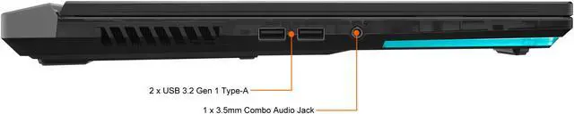 Alt view image 11 of 20 - ASUS ROG Strix Scar 17 (2021) Gaming Laptop, 17.3" 360Hz IPS FHD, NVIDIA GeForce RTX 3080, AMD Ryzen 9 5900HX, 64GB DDR4, 2TB RAID 0 (1+1) SSD, Opti-Mechanical Per-Key RGB Keyboard, Windows 10 Pro, G7