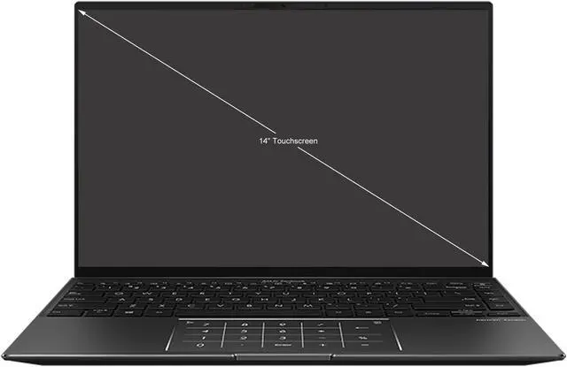 Alt view image 2 of 8 - ASUS Laptop ZenBook 14X OLED UM5401QA-DS79T-CA AMD Ryzen 7 5000 Series 5800H (3.20GHz) 16 GB LPDDR4X Memory 512 GB PCIe SSD AMD Radeon Graphics 14.0" Touchscreen Windows 11 Home 64-bit