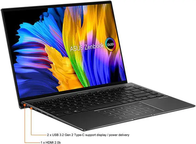 Alt view image 7 of 8 - ASUS Laptop ZenBook 14X OLED UM5401QA-DS79T-CA AMD Ryzen 7 5000 Series 5800H (3.20GHz) 16 GB LPDDR4X Memory 512 GB PCIe SSD AMD Radeon Graphics 14.0" Touchscreen Windows 11 Home 64-bit