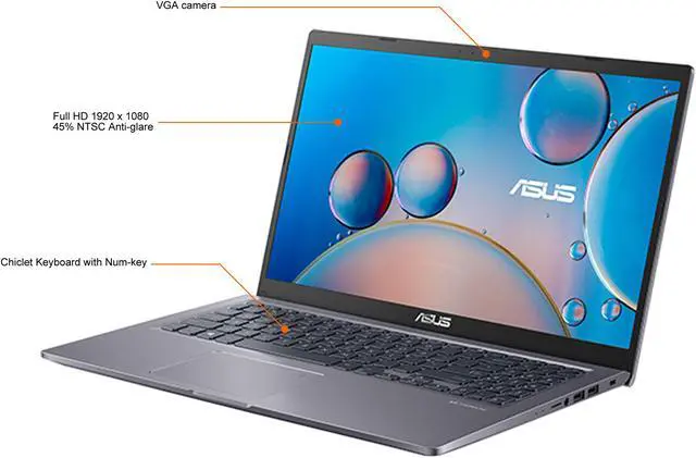 Alt view image 5 of 7 - ASUS Laptop VivoBook 15 X515EA-DS59-CA Intel Core i5 11th Gen 1135G7 (2.40GHz) 8GB Memory 256 GB PCIe SSD Intel Iris Xe Graphics 15.6" Windows 11 Home 64-bit