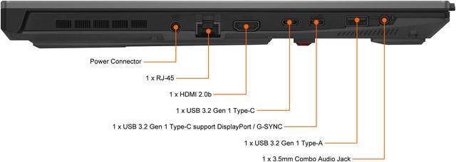 Alt view image 10 of 20 - ASUS TUF Gaming A17 (2022) Gaming Laptop, 17.3" 144Hz FHD IPS-Type Display, AMD Ryzen 7 6800H, GeForce RTX 3060, 16GB DDR5, 512GB PCIe SSD, Wi-Fi 6, Windows 11 Home, Mecha Gray, FA707RM-ES73