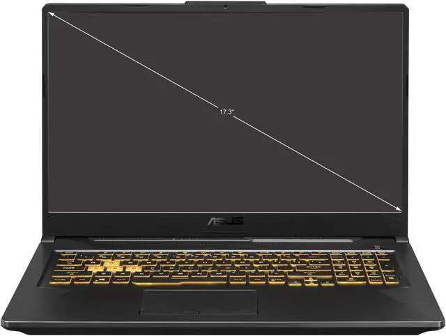 Alt view image 2 of 14 - ASUS TUF Gaming A17 Gaming Laptop, 17.3" 144Hz Full HD IPS-Type, AMD Ryzen 7 5800H Processor, GeForce RTX 3050 Ti, 16GB DDR4, 512GB PCIe SSD, Wi-Fi 6, RGB Keyboard, Windows 10 Home, TUF706QE-MS74