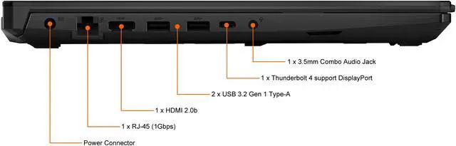 Alt view image 10 of 20 - ASUS TUF Gaming F17 Gaming Laptop, 17.3" 144Hz Full HD IPS-Type, Intel Core i7-11800H Processor, GeForce RTX 3060, 16GB DDR4, 1TB PCIe SSD, Gigabit Wi-Fi 6, Windows 11 Home, TUF FX706HM-ES74
