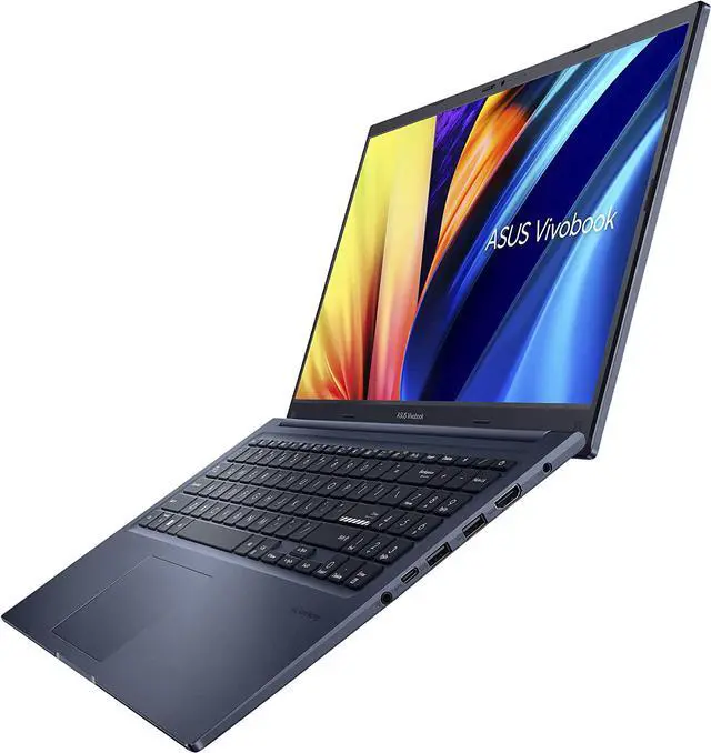 Alt view image 3 of 7 - ASUS VivoBook 15X OLED Laptop, 15.6" OLED Display, AMD Ryzen 5 5600H CPU, AMD Radeon GPU, 8GB RAM, 512GB SSD, Windows 11 Home, Quiet Blue, M1503QA-ES52