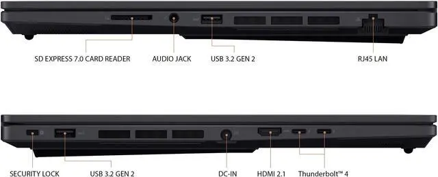 Alt view image 5 of 15 - ASUS ProArt StudioBook 16 OLED Laptop, 16" 3840x2400 OLED Display, Intel core i7-12700H, 16GB DDR5 SO-DIMM, 1TB + 1TB M.2 NVMe PCIe 4.0 Performance SSD, NVIDIA GeForce RTX 3070 Ti, Windows 11 Home, H7600ZW-DB76, Mineral Black