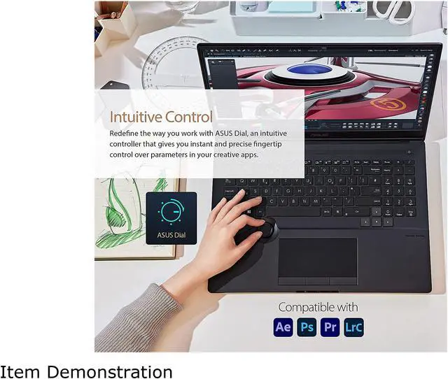 Alt view image 15 of 15 - ASUS ProArt StudioBook 16 OLED Laptop, 16" 3840x2400 OLED Display, Intel core i7-12700H, 16GB DDR5 SO-DIMM, 1TB + 1TB M.2 NVMe PCIe 4.0 Performance SSD, NVIDIA GeForce RTX 3070 Ti, Windows 11 Home, H7600ZW-DB76, Mineral Black