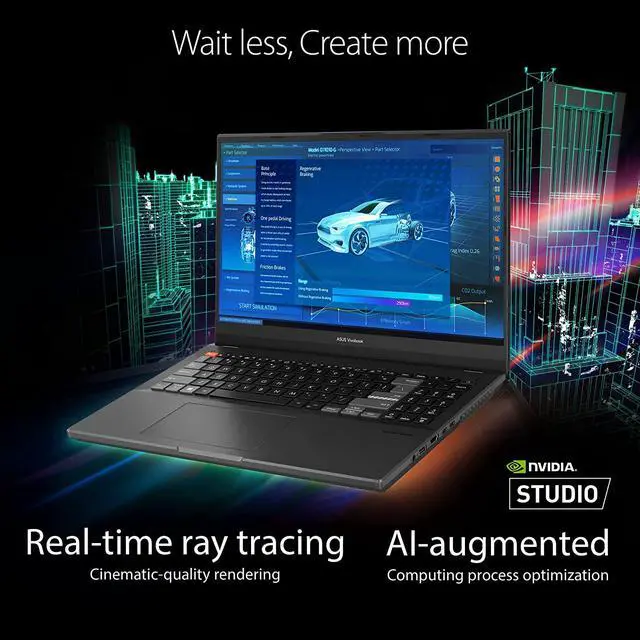 Alt view image 6 of 11 - ASUS Laptop VivoBook Pro Intel Core i7-12650H 16GB Memory 1 TB PCIe SSD GeForce RTX 3060 Laptop GPU 15.6" Non-Touch Screen Windows 11 Home 64-bit K6501ZM-EB74