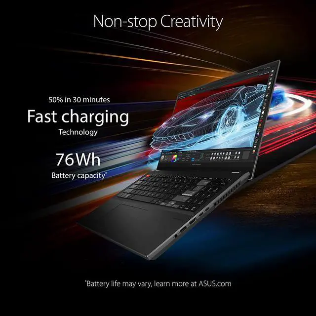 Alt view image 8 of 11 - ASUS Laptop VivoBook Pro Intel Core i7-12650H 16GB Memory 1 TB PCIe SSD GeForce RTX 3060 Laptop GPU 15.6" Non-Touch Screen Windows 11 Home 64-bit K6501ZM-EB74