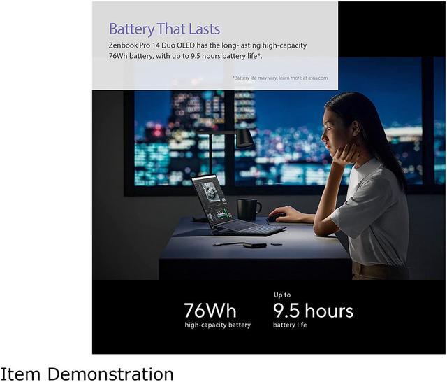 Alt view image 2 of 11 - ASUS ZenBook Pro 14 Duo OLED 14.5" 2.8K OLED Touch, 120Hz Refresh Rate, ScreenPad Plus, Intel Evo Platform, i7-12700H CPU, 32GB RAM, 1TB SSD, Windows 11 Home, Tech Black, UX8402ZA-DB76T
